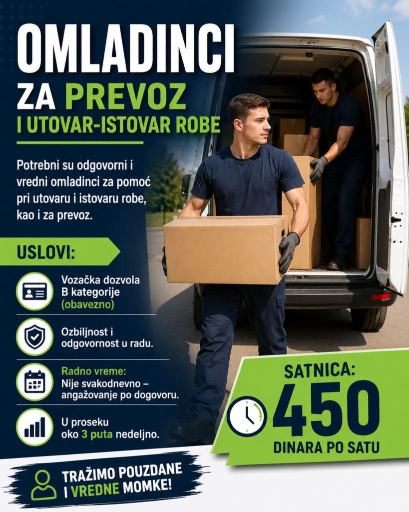 Omladinci za prevoz i utovar-istovar robe